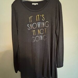 Maurices Charcoal Top with Metallic Accents